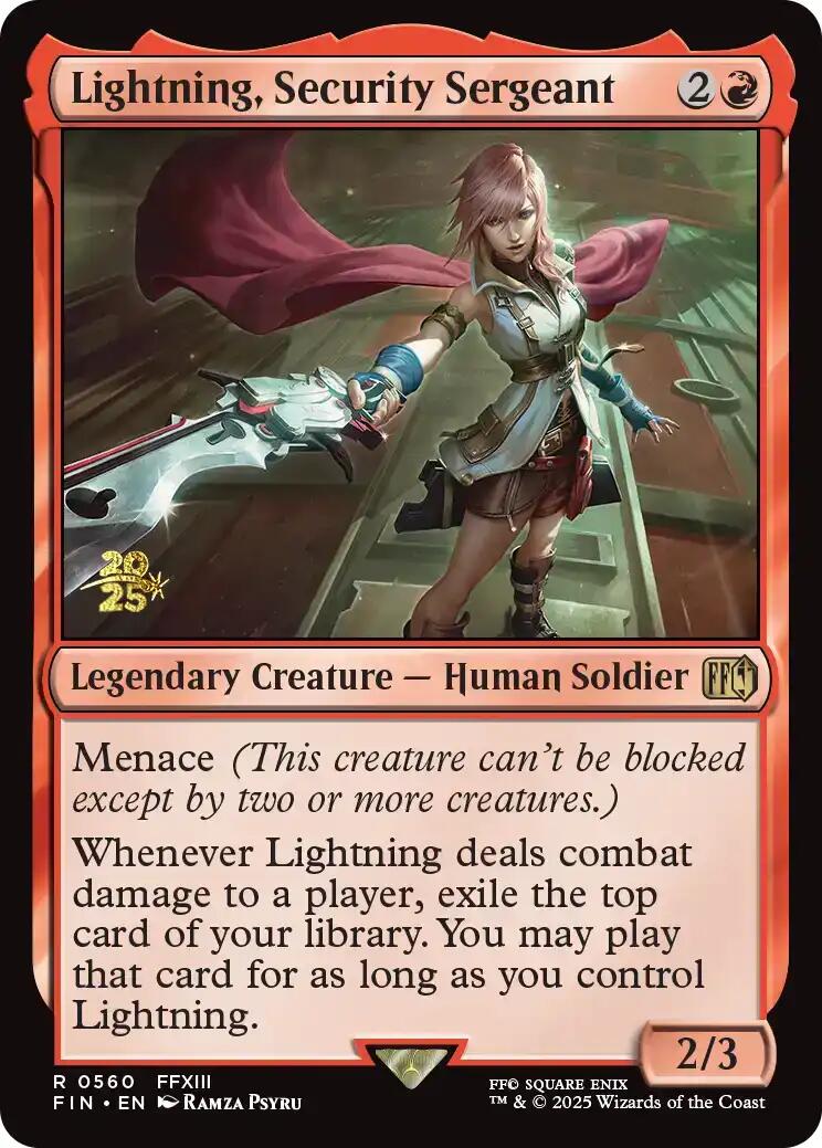 Lightning, Security Sergeant [FINAL FANTASY Prerelease Promo] | Exor Games Truro