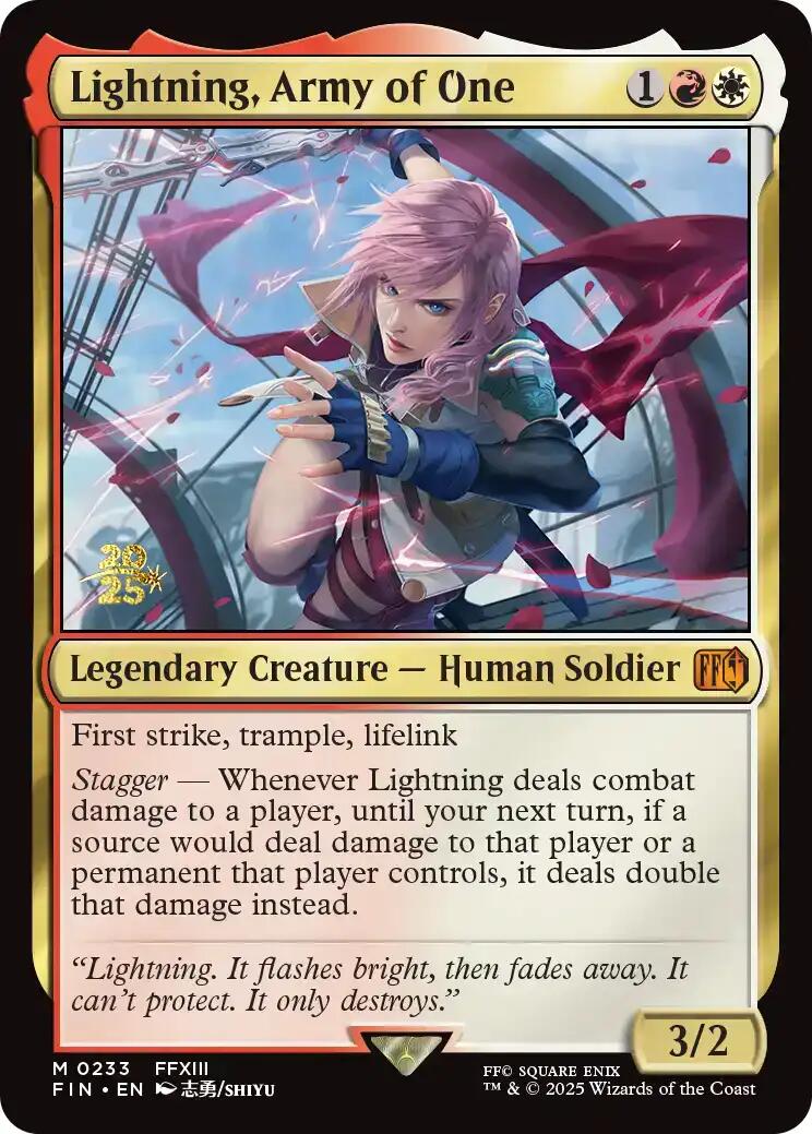 Lightning, Army of One [FINAL FANTASY Prerelease Promo] | Exor Games Truro