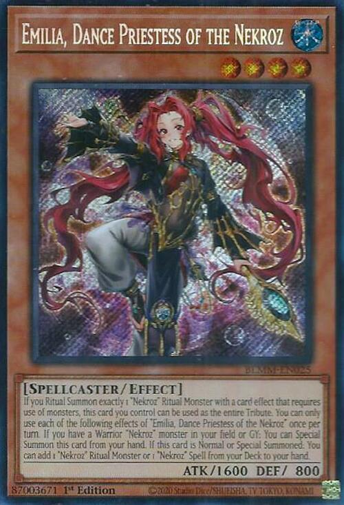 Emilia, Dance Priestess of the Nekroz [BLMM-EN025] Secret Rare | Exor Games Truro