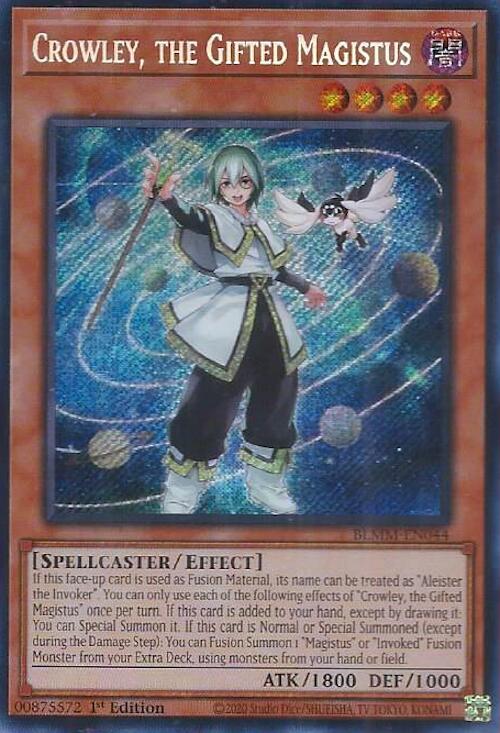 Crowley, the Gifted Magistus [BLMM-EN044] Secret Rare | Exor Games Truro