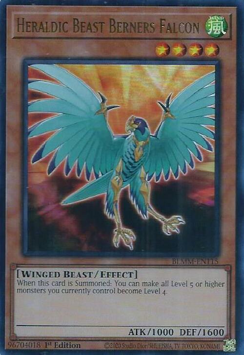 Heraldic Beast Berners Falcon [BLMM-EN115] Ultra Rare | Exor Games Truro