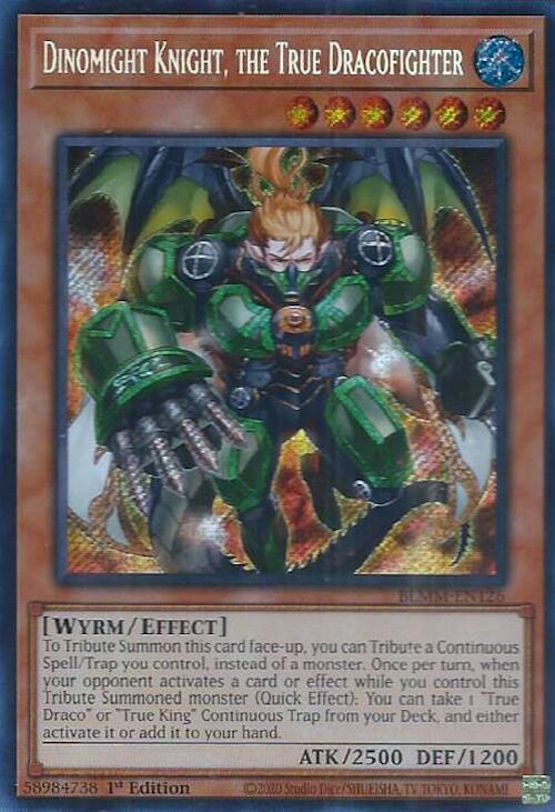 Dinomight Knight, the True Dracofighter [BLMM-EN126] Secret Rare | Exor Games Truro