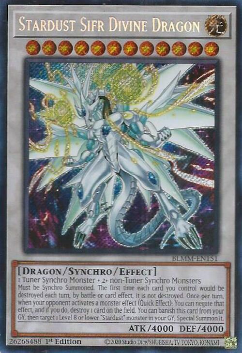 Stardust Sifr Divine Dragon [BLMM-EN151] Secret Rare | Exor Games Truro