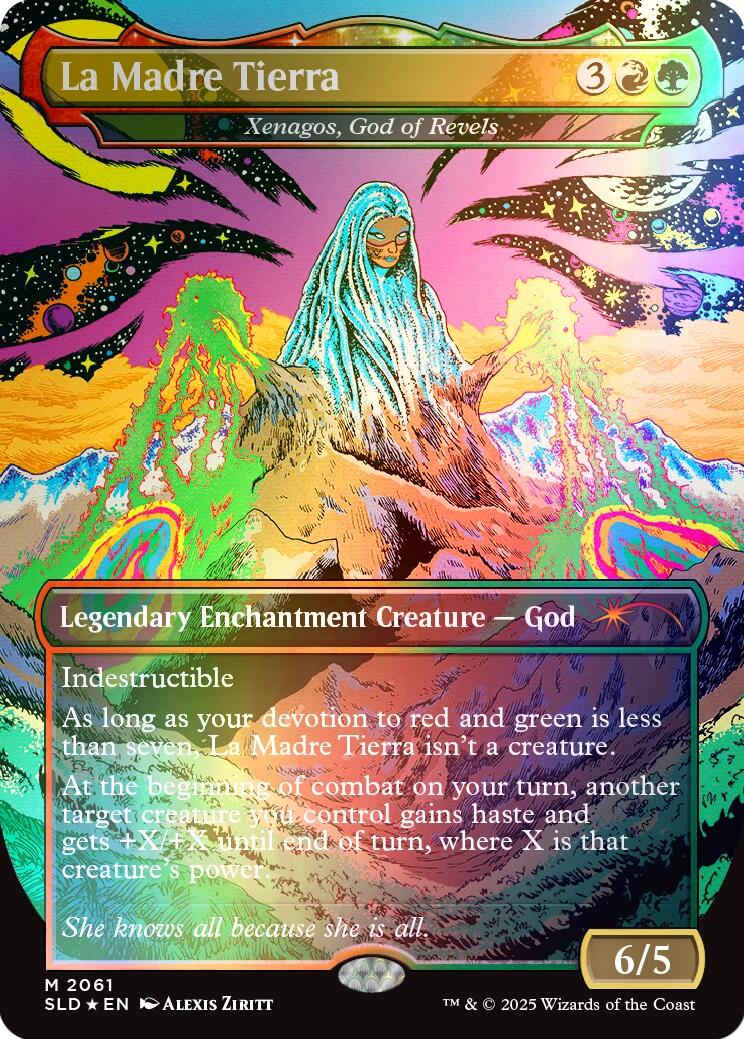 La Madre Tierra - Xenagos, God of Revels (Rainbow Foil) [Secret Lair Drop Series] | Exor Games Truro