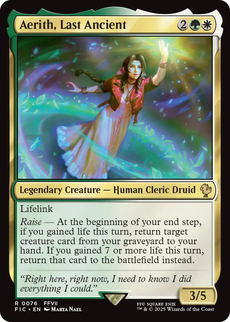Aerith, Last Ancient (Surge Foil) [FINAL FANTASY Commander] | Exor Games Truro