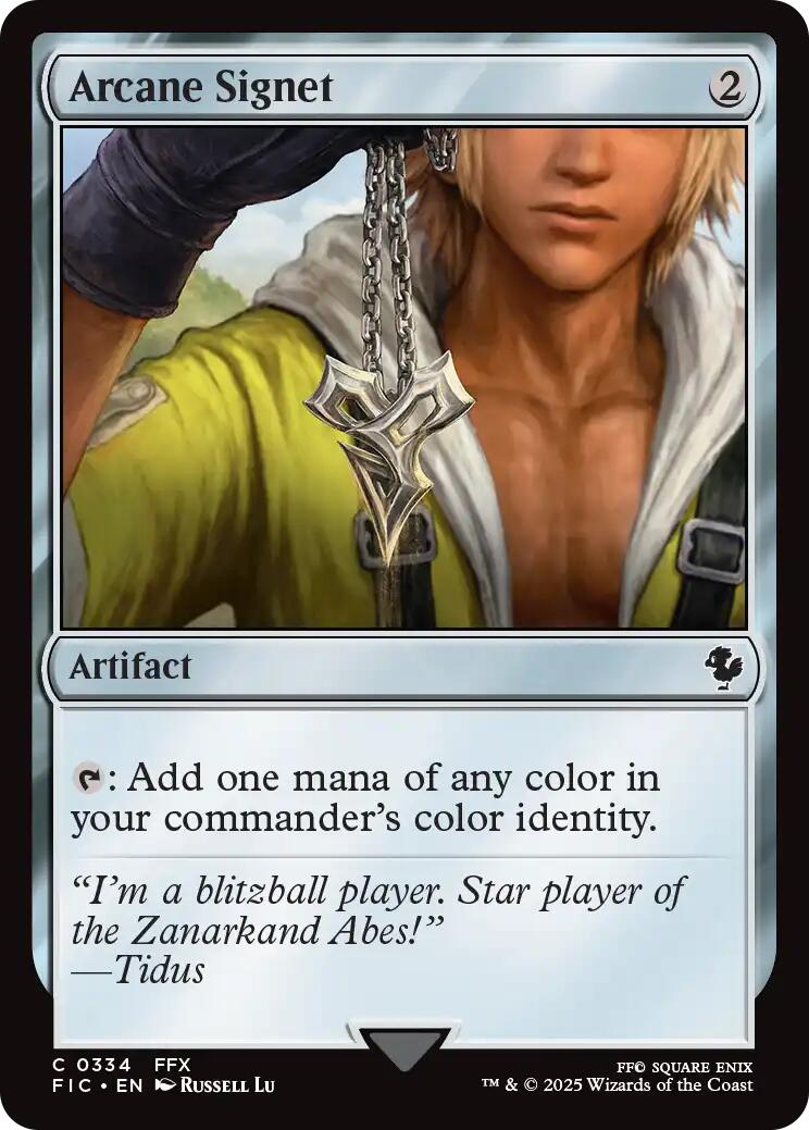 Arcane Signet (0334) (Surge Foil) [FINAL FANTASY Commander] | Exor Games Truro