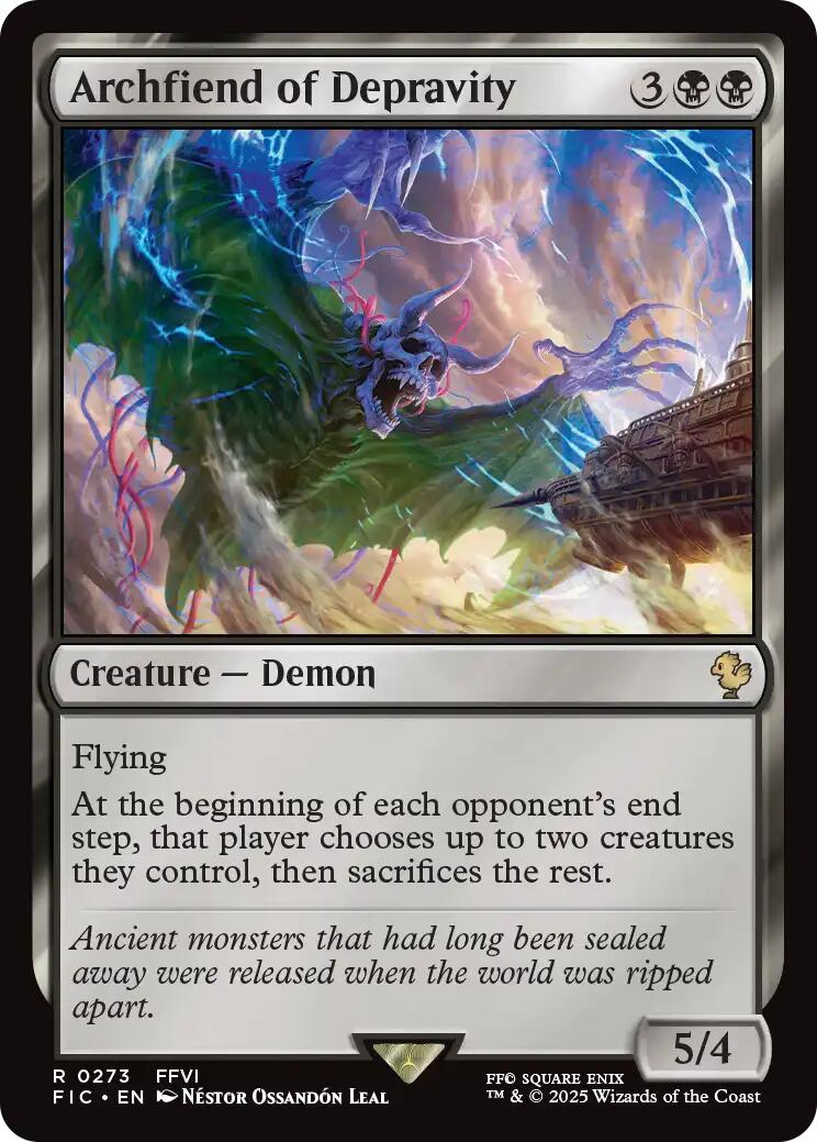 Archfiend of Depravity (Surge Foil) [FINAL FANTASY Commander] | Exor Games Truro