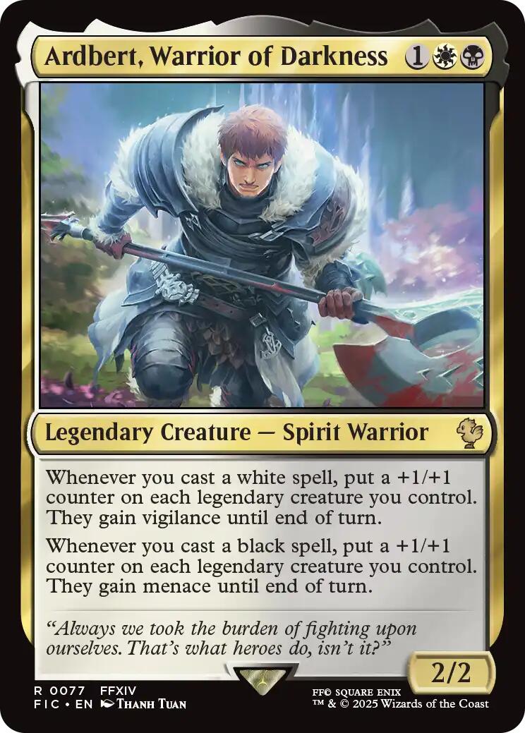 Ardbert, Warrior of Darkness (Surge Foil) [FINAL FANTASY Commander] | Exor Games Truro
