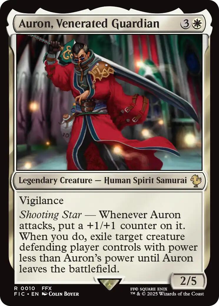 Auron, Venerated Guardian (Surge Foil) [FINAL FANTASY Commander] | Exor Games Truro