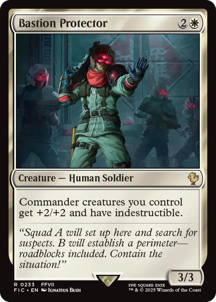 Bastion Protector (Surge Foil) [FINAL FANTASY Commander] | Exor Games Truro