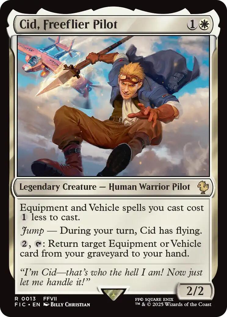 Cid, Freeflier Pilot (Surge Foil) [FINAL FANTASY Commander] | Exor Games Truro