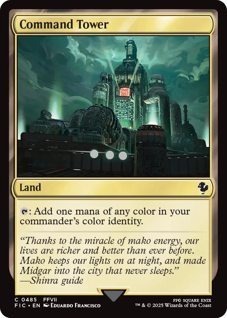 Command Tower (0485) (Surge Foil) [FINAL FANTASY Commander] | Exor Games Truro