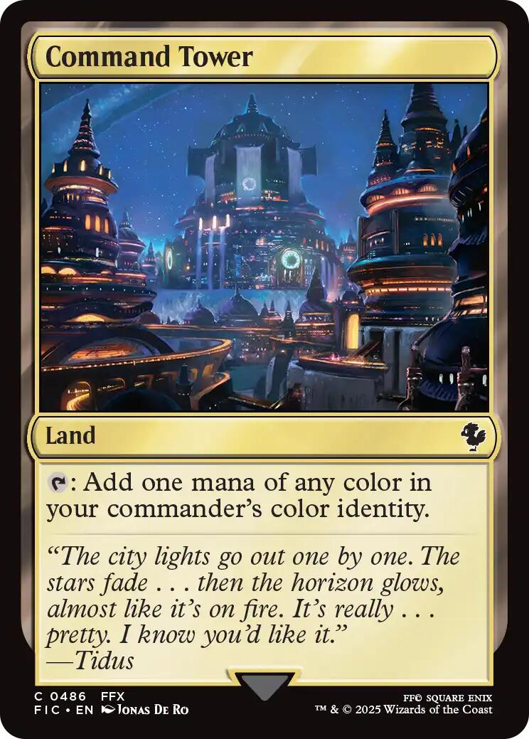 Command Tower (0486) (Surge Foil) [FINAL FANTASY Commander] | Exor Games Truro