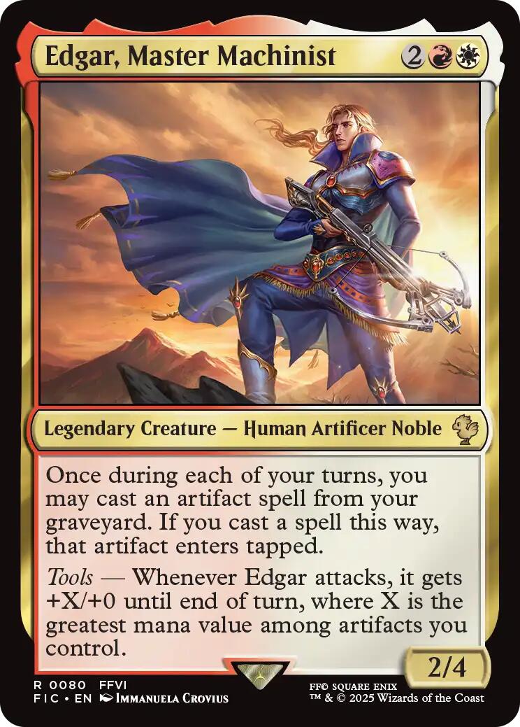 Edgar, Master Machinist (Surge Foil) [FINAL FANTASY Commander] | Exor Games Truro