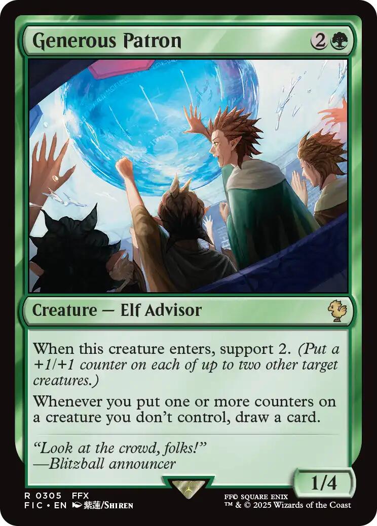 Generous Patron (Surge Foil) [FINAL FANTASY Commander] | Exor Games Truro