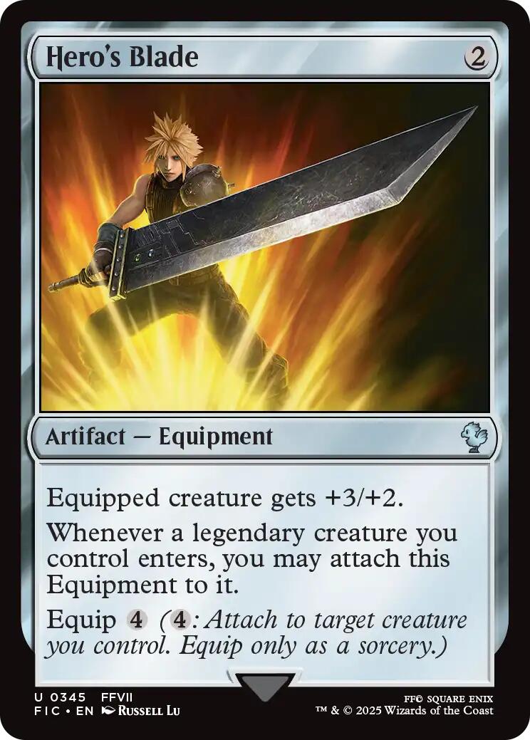 Hero's Blade (Surge Foil) [FINAL FANTASY Commander] | Exor Games Truro