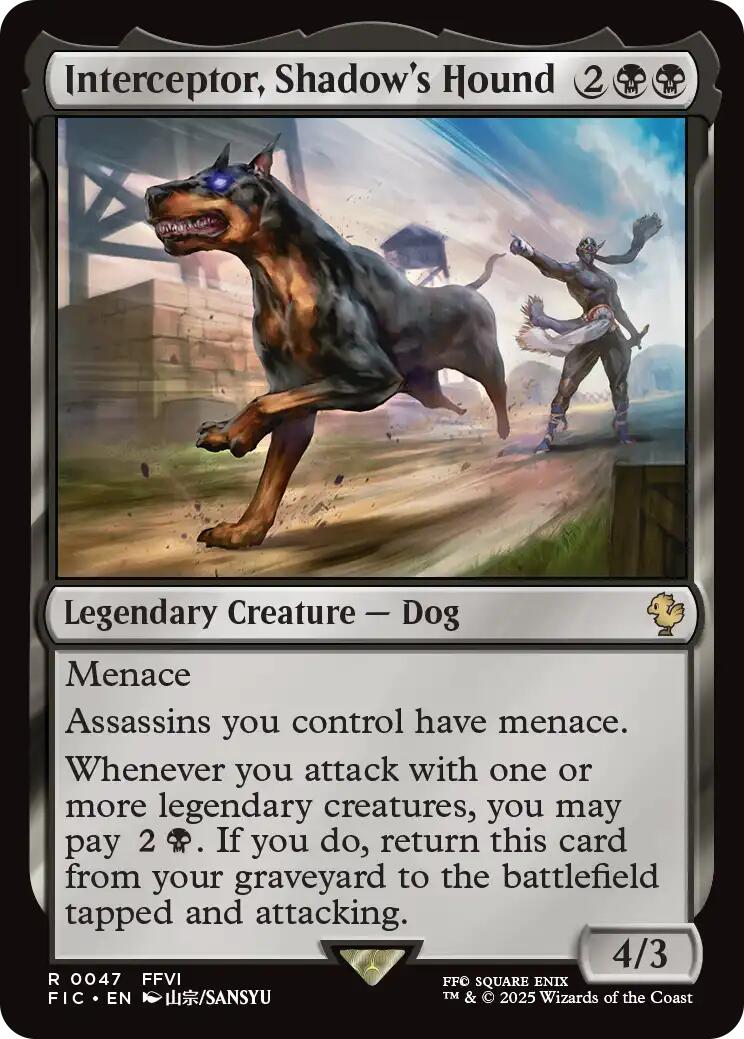 Interceptor, Shadow's Hound (Surge Foil) [FINAL FANTASY Commander] | Exor Games Truro