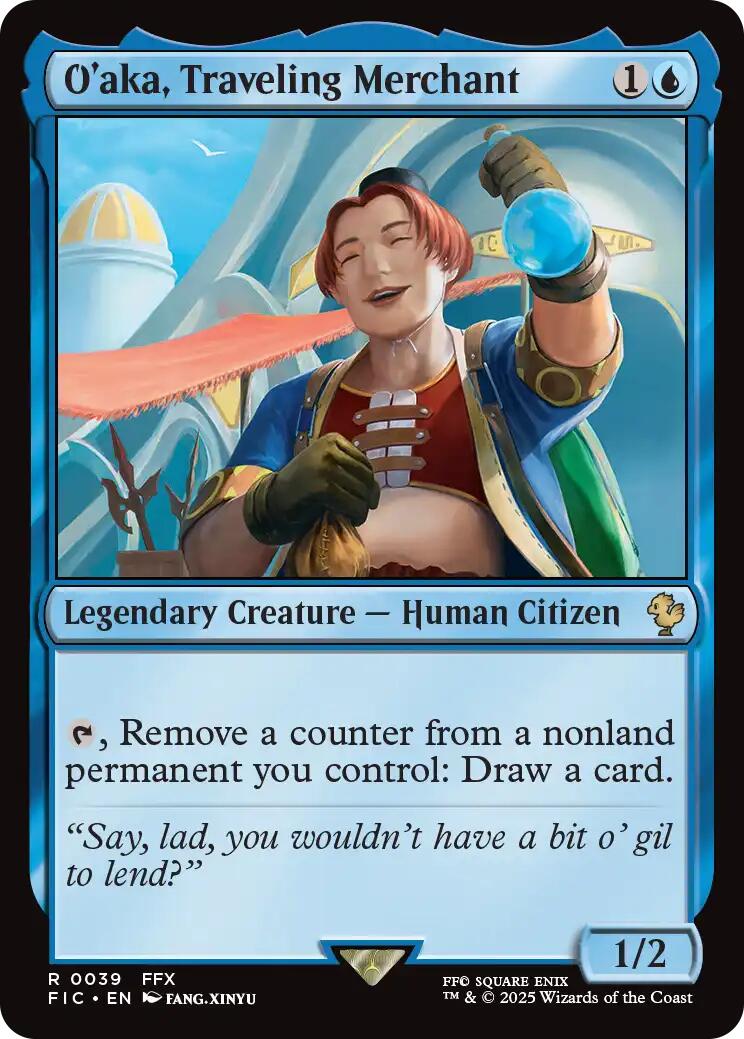 O'aka, Traveling Merchant (Surge Foil) [FINAL FANTASY Commander] | Exor Games Truro