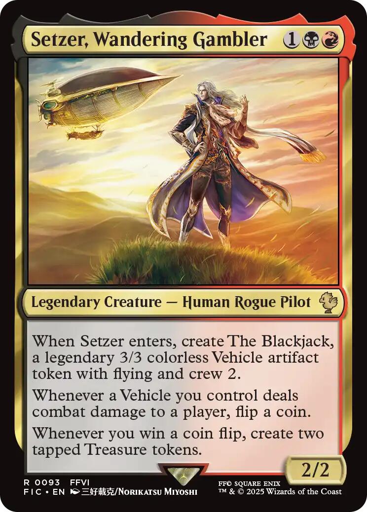 Setzer, Wandering Gambler (Surge Foil) [FINAL FANTASY Commander] | Exor Games Truro