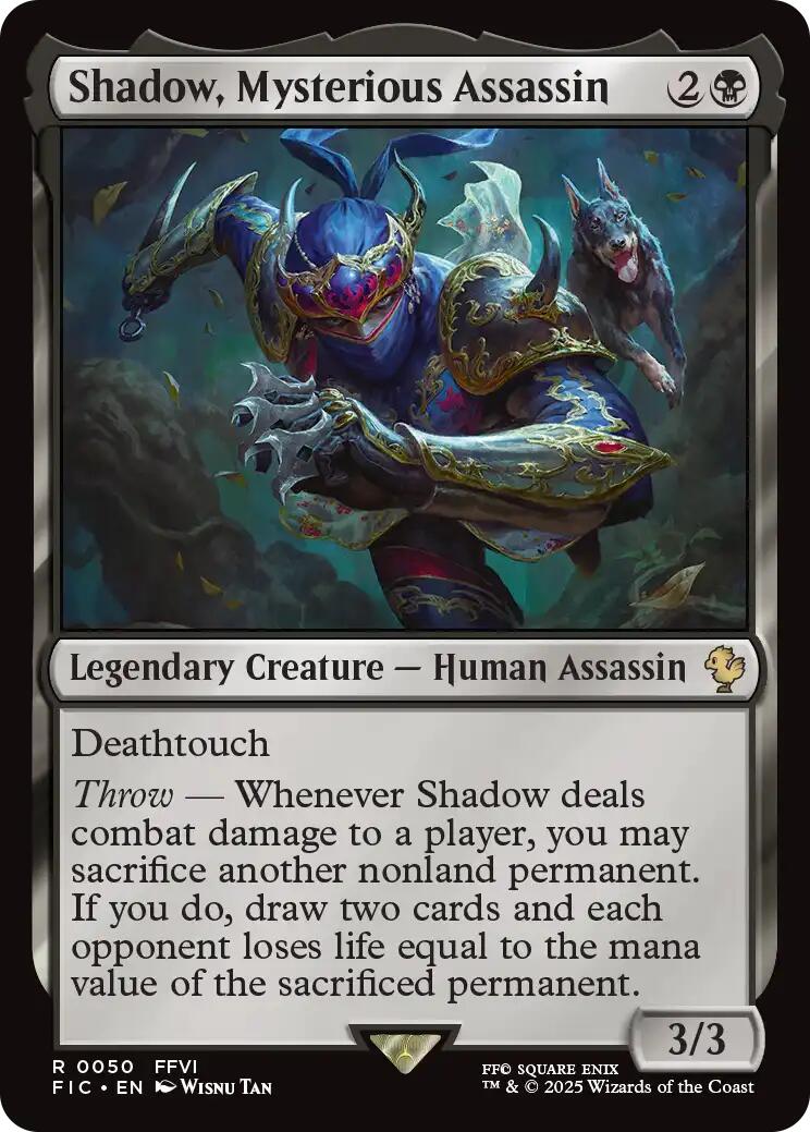 Shadow, Mysterious Assassin (Surge Foil) [FINAL FANTASY Commander] | Exor Games Truro
