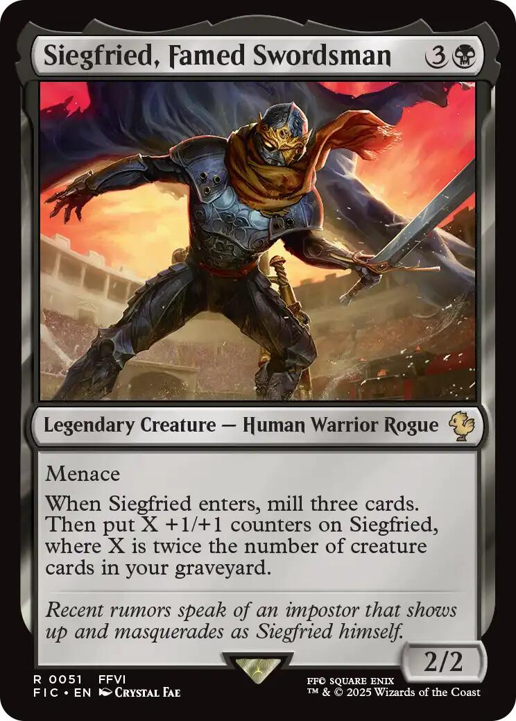 Siegfried, Famed Swordsman (Surge Foil) [FINAL FANTASY Commander] | Exor Games Truro