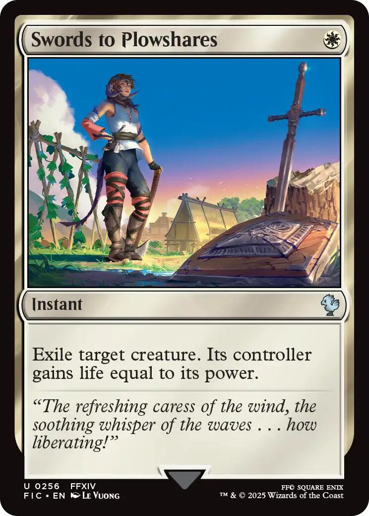 Swords to Plowshares (Surge Foil) [FINAL FANTASY Commander] | Exor Games Truro