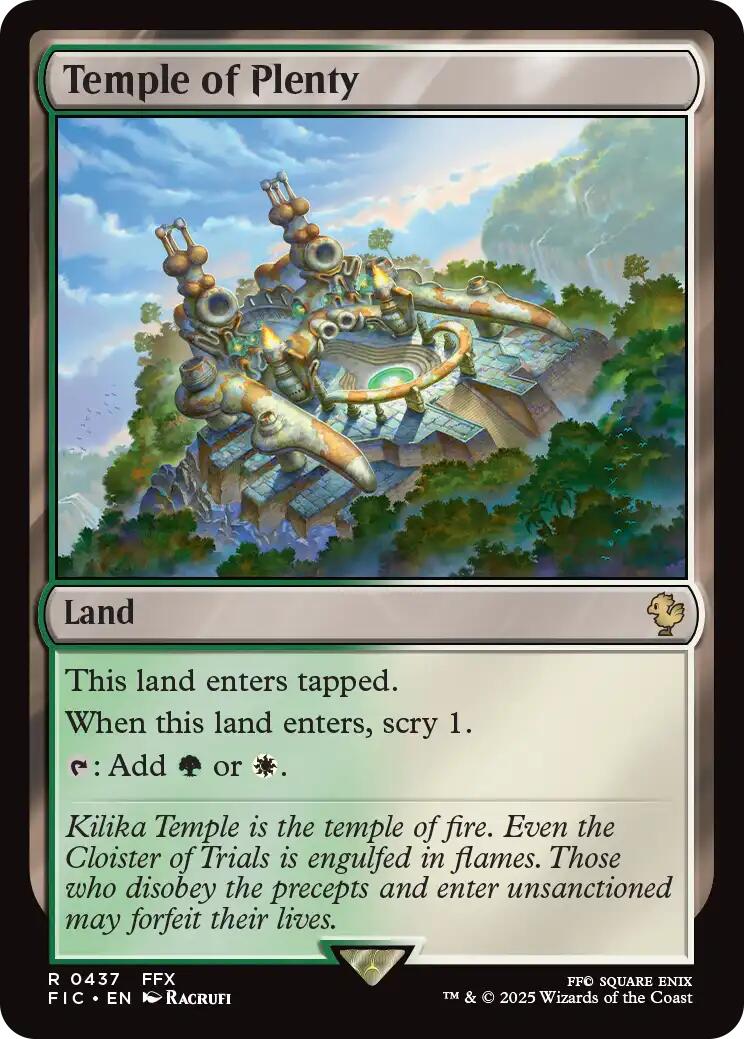 Temple of Plenty (Surge Foil) [FINAL FANTASY Commander] | Exor Games Truro