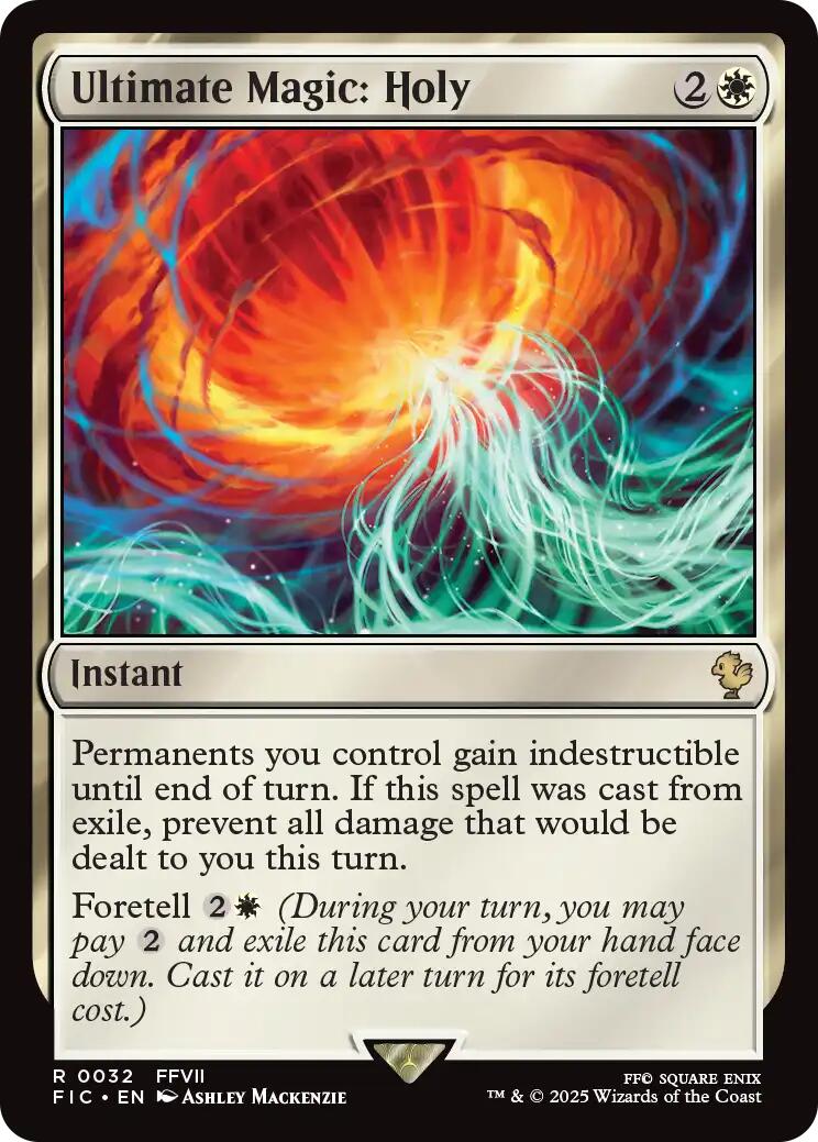 Ultimate Magic: Holy (Surge Foil) [FINAL FANTASY Commander] | Exor Games Truro