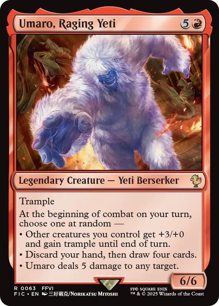 Umaro, Raging Yeti (Surge Foil) [FINAL FANTASY Commander] | Exor Games Truro