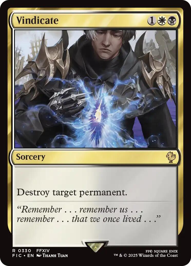 Vindicate (Surge Foil) [FINAL FANTASY Commander] | Exor Games Truro