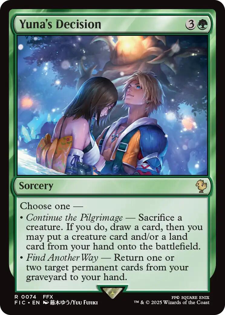 Yuna's Decision (Surge Foil) [FINAL FANTASY Commander] | Exor Games Truro