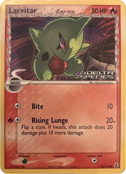 Larvitar (73/113) (Delta Species) (Stamped) [Miscellaneous Cards] | Exor Games Truro