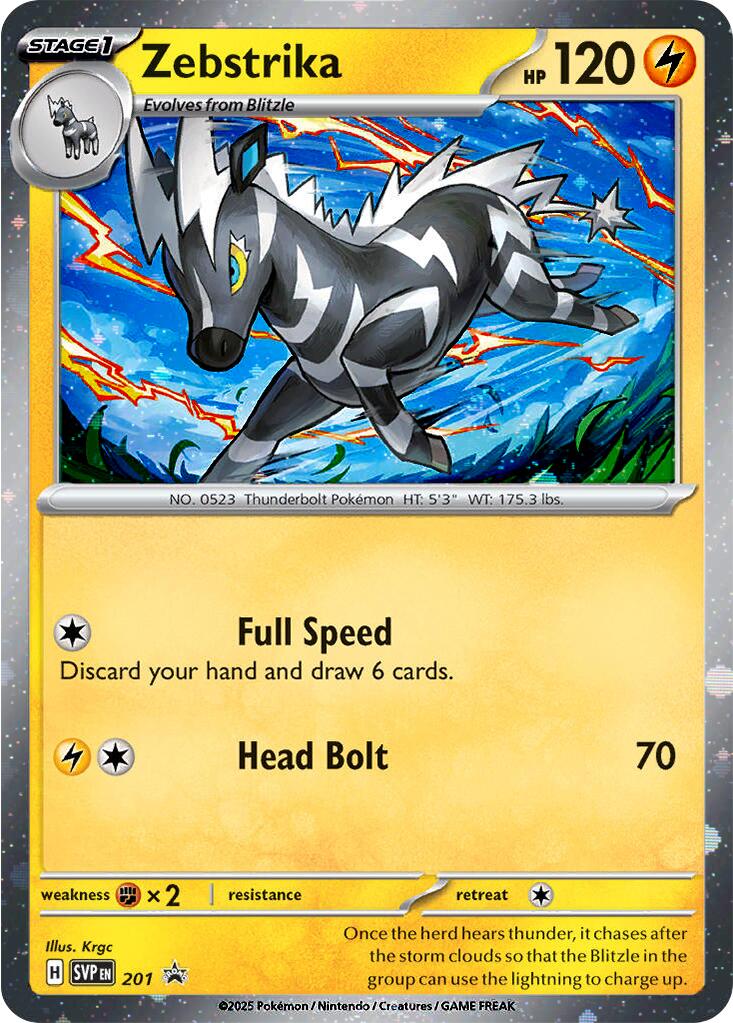 Zebstrika (201) (Cosmos Holo) [Scarlet & Violet: Black Star Promos] | Exor Games Truro