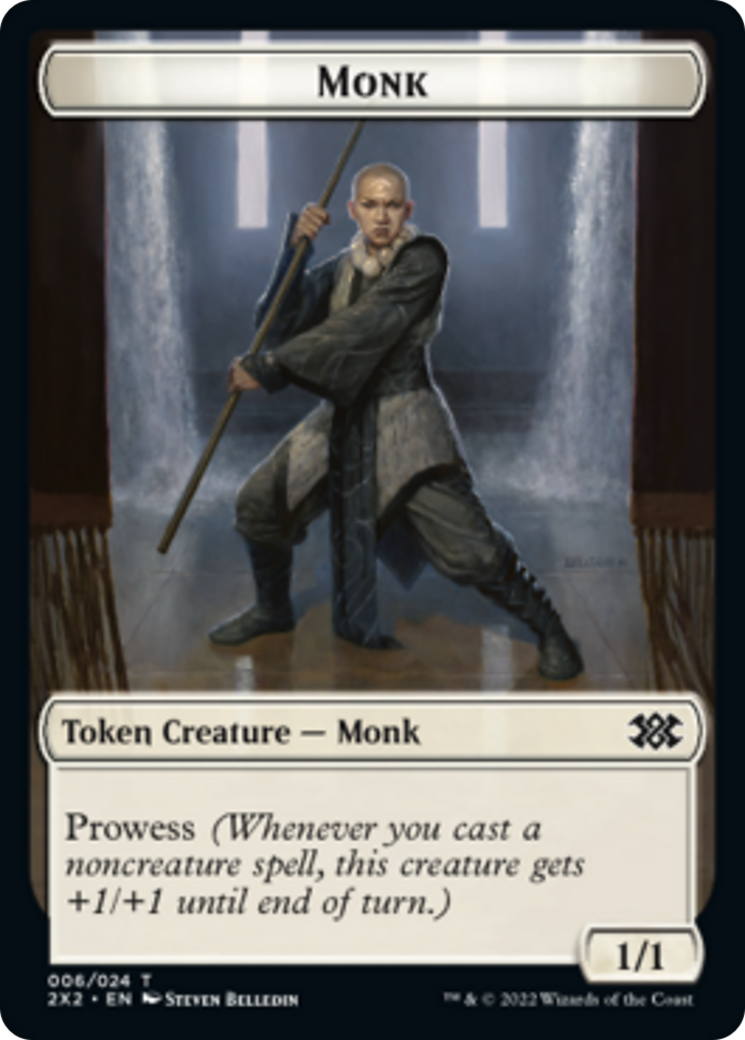 Spider // Monk Double-Sided Token [Double Masters 2022 Tokens] | Exor Games Truro