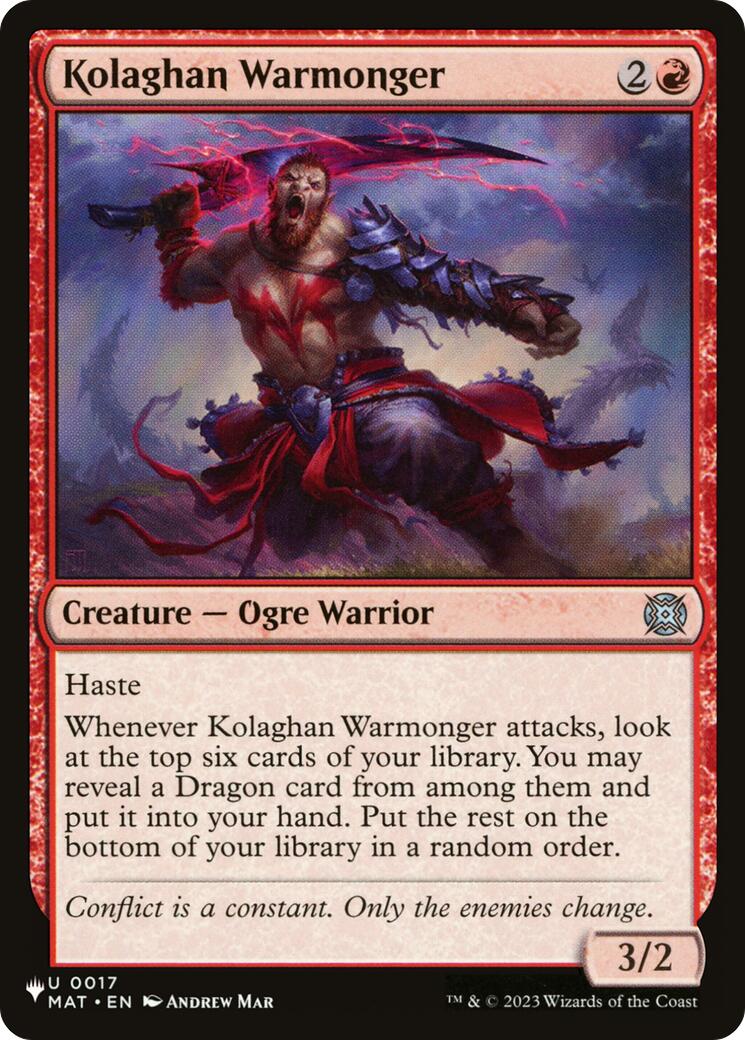 Kolaghan Warmonger [The List] | Exor Games Truro