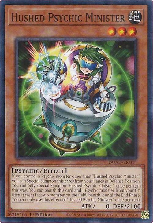 Hushed Psychic Minister [DUAD-EN014] Common | Exor Games Truro