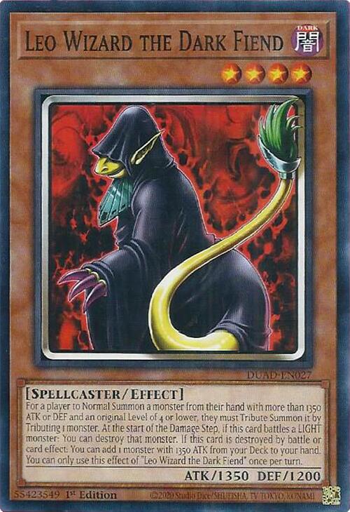 Leo Wizard the Dark Fiend [DUAD-EN027] Common | Exor Games Truro