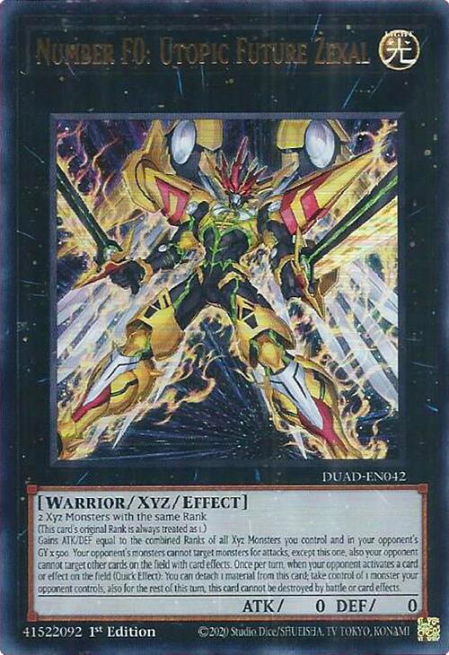 Number F0: Utopic Future Zexal [DUAD-EN042] Ultra Rare | Exor Games Truro