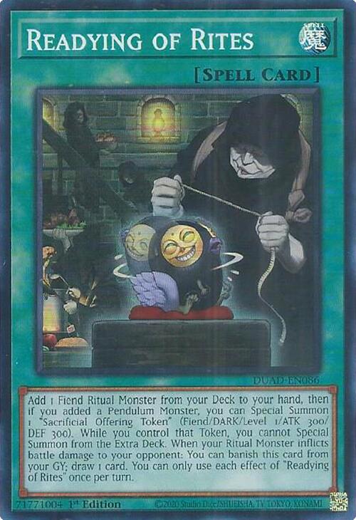 Readying of Rites [DUAD-EN086] Super Rare | Exor Games Truro