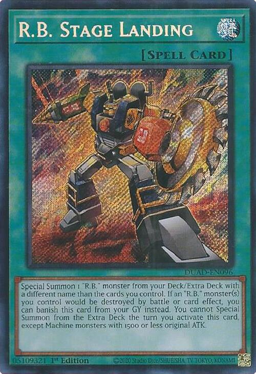 R.B. Stage Landing [DUAD-EN096] Secret Rare | Exor Games Truro