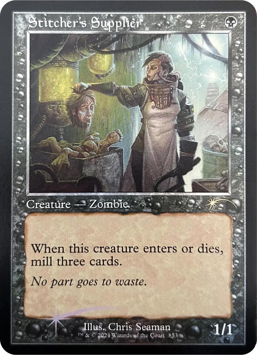 Stitcher's Supplier (Retro Frame) [Secret Lair Drop Series] | Exor Games Truro