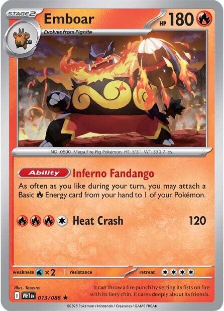 Emboar (013/086) [Scarlet & Violet: White Flare] | Exor Games Truro