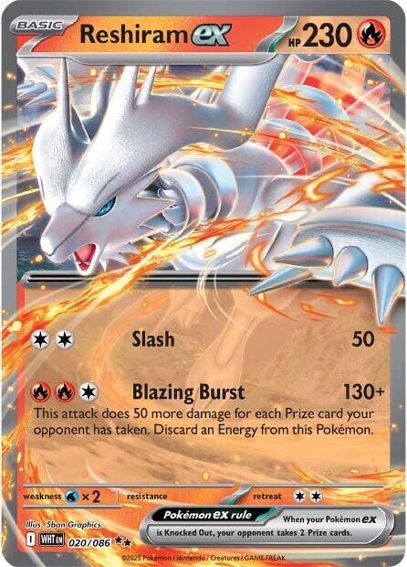 Reshiram ex (020/086) [Scarlet & Violet: White Flare] | Exor Games Truro