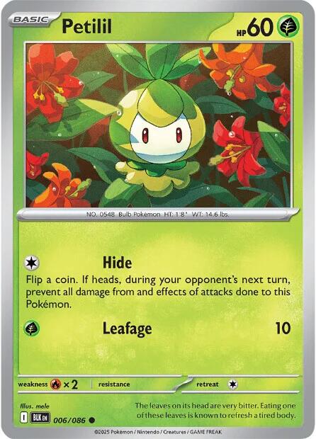 Petilil (006/086) [Scarlet & Violet: Black Bolt] | Exor Games Truro
