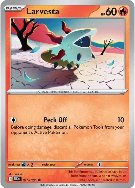 Larvesta (015/086) [Scarlet & Violet: Black Bolt] | Exor Games Truro