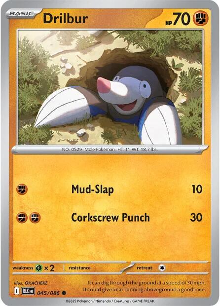 Drilbur (045/086) [Scarlet & Violet: Black Bolt] | Exor Games Truro