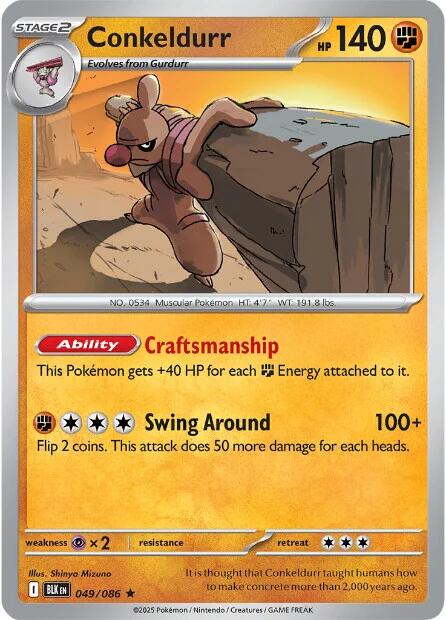 Conkeldurr (049/086) [Scarlet & Violet: Black Bolt] | Exor Games Truro