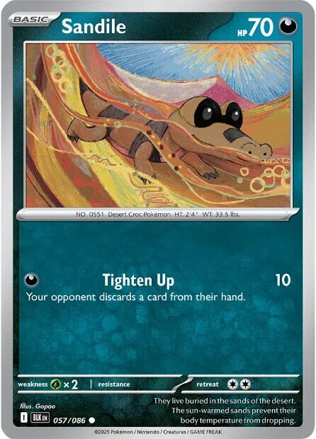 Sandile (057/086) [Scarlet & Violet: Black Bolt] | Exor Games Truro