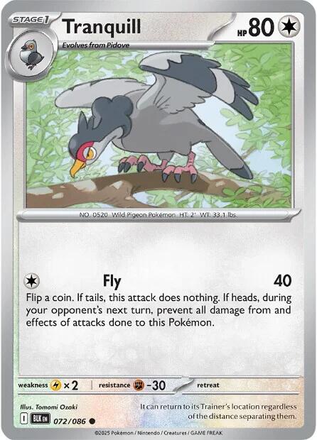 Tranquill (072/086) [Scarlet & Violet: Black Bolt] | Exor Games Truro