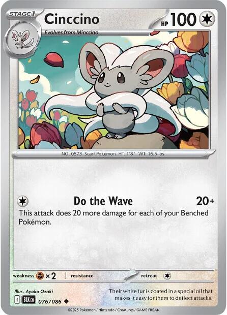 Cinccino (076/086) [Scarlet & Violet: Black Bolt] | Exor Games Truro